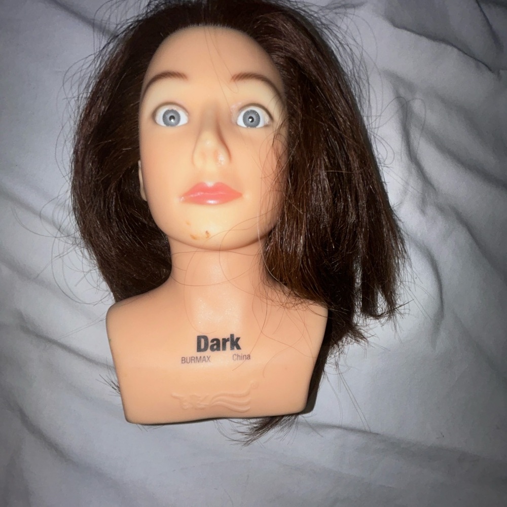 Dark Hair Mannequin Head